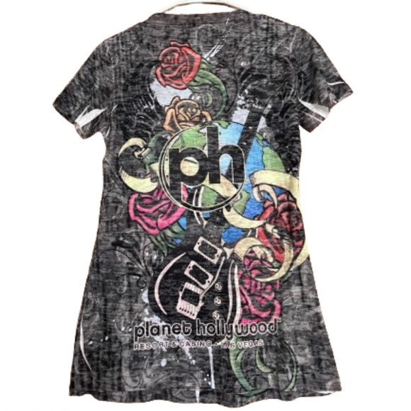Planet Hollywood Resort Las Vegas Women’s Multi Customized Studded Shirt Sz-XS/S - Picture 6 of 6